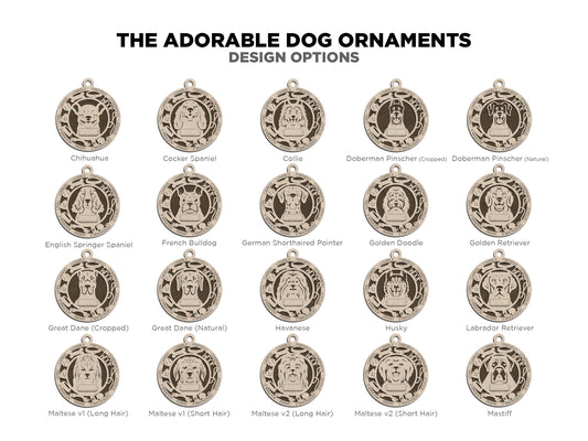 Adorable Dog Breed Ornaments