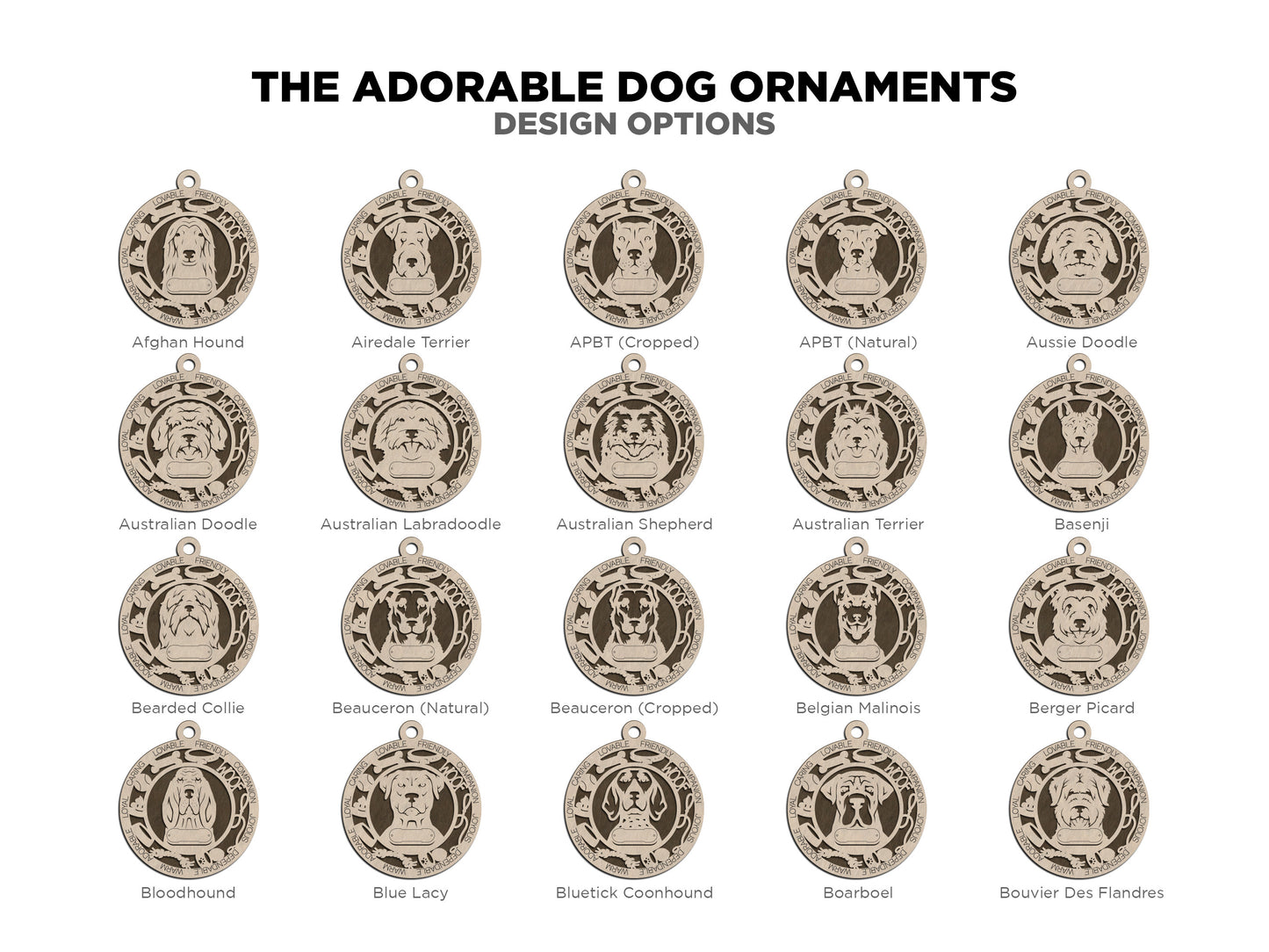 Adorable Dog Breed Ornaments